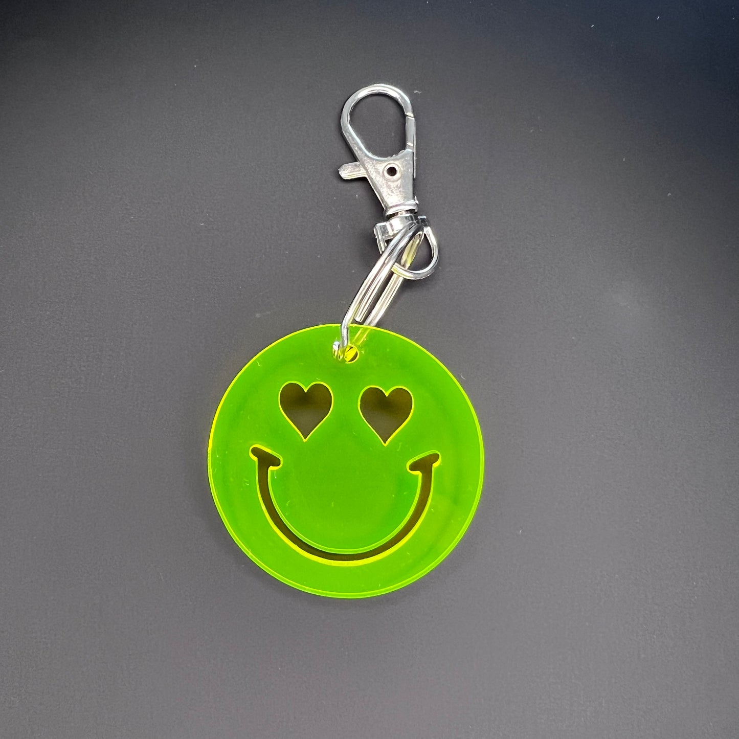 Smiley Neon Emoji Keyring