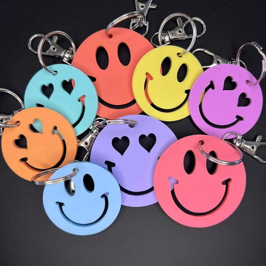 Smiley Pastel Emoji Keyring