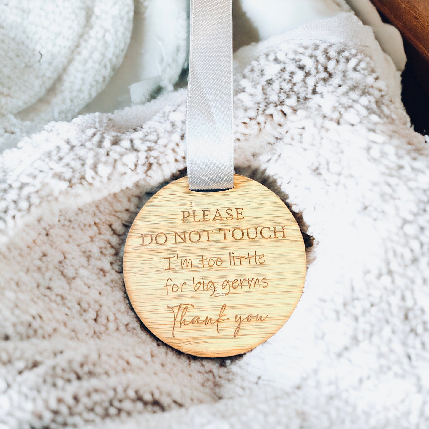 Wooden - 'Please Do Not Touch, Thank You' Sign