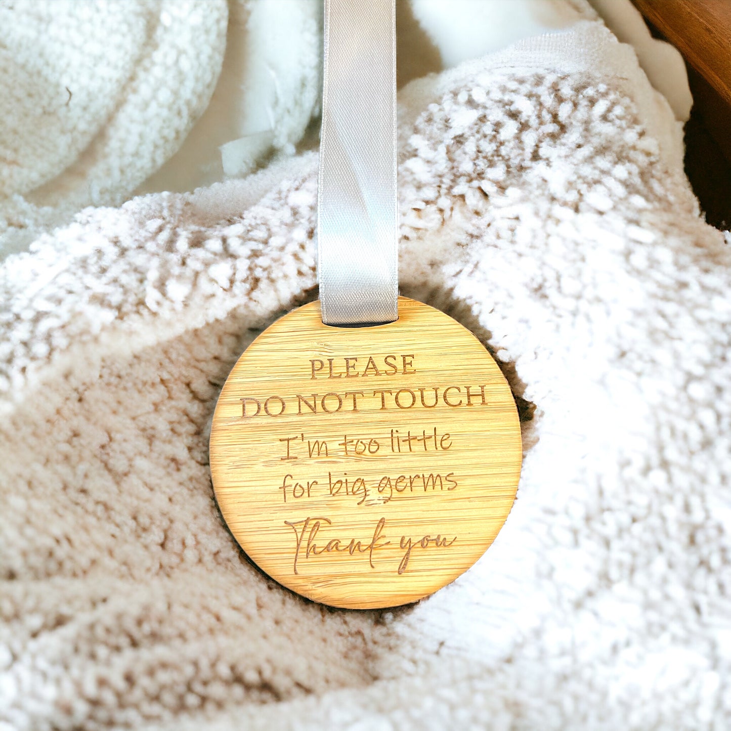 Wooden - 'Please Do Not Touch, Thank You' Sign