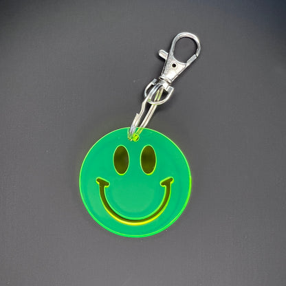 Smiley Neon Emoji Keyring