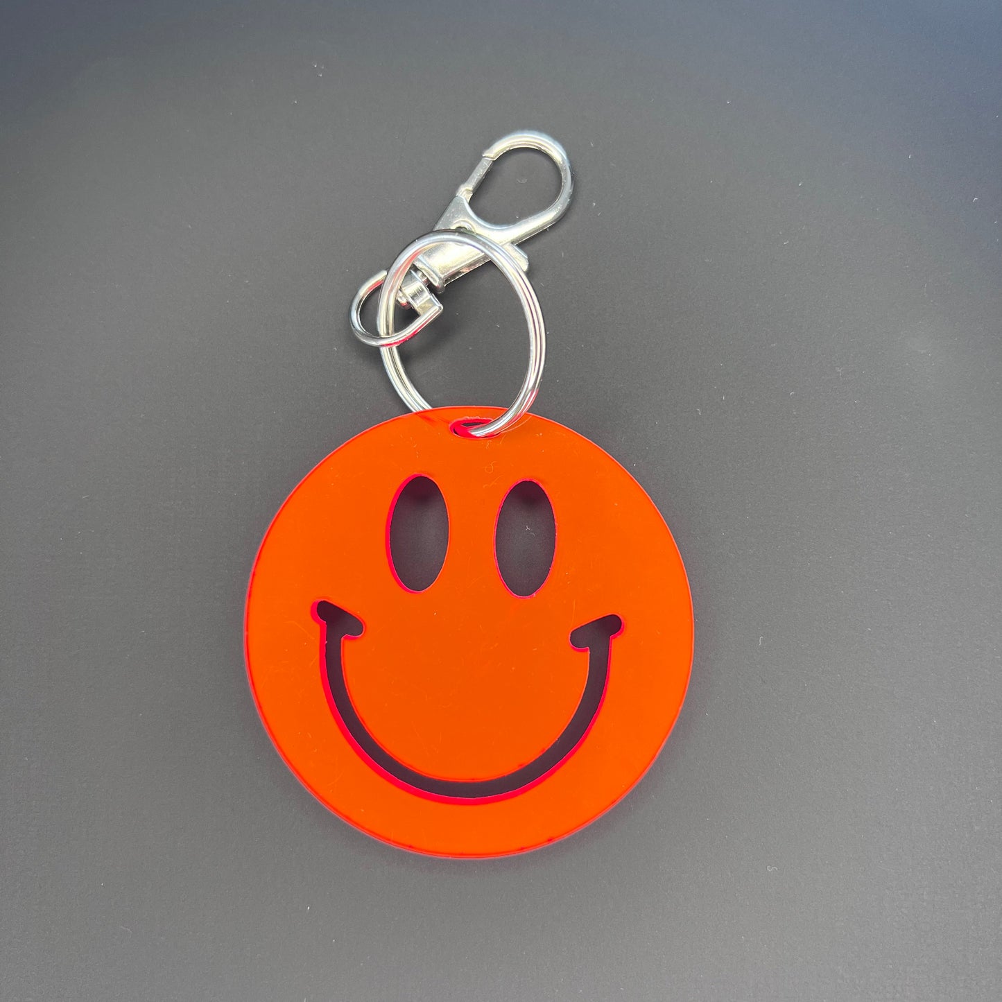 Smiley Neon Emoji Keyring